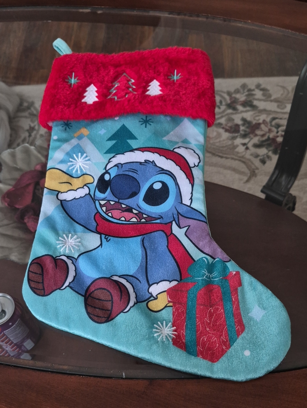 Blue Stitch Holiday Christmas Stocking